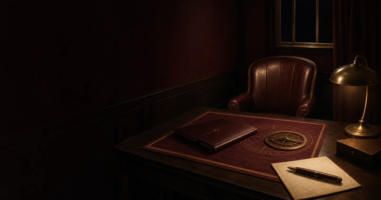 A quiet professional research desk prepared for future Guide tools.